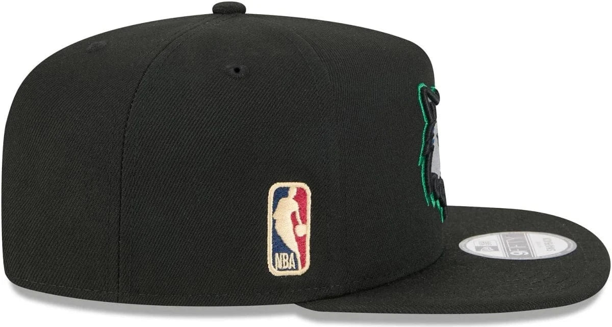 New Era Cap Co. Hats NBA SNAP Adult Minnesota Timberwolves New Era Black Hardwood Classic 9FIFTY Fitted Hat - Men's