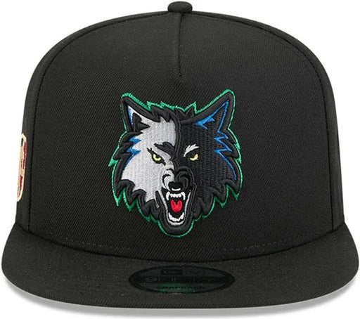 New Era Cap Co. Hats NBA SNAP Adult Minnesota Timberwolves New Era Black Hardwood Classic 9FIFTY Fitted Hat - Men's