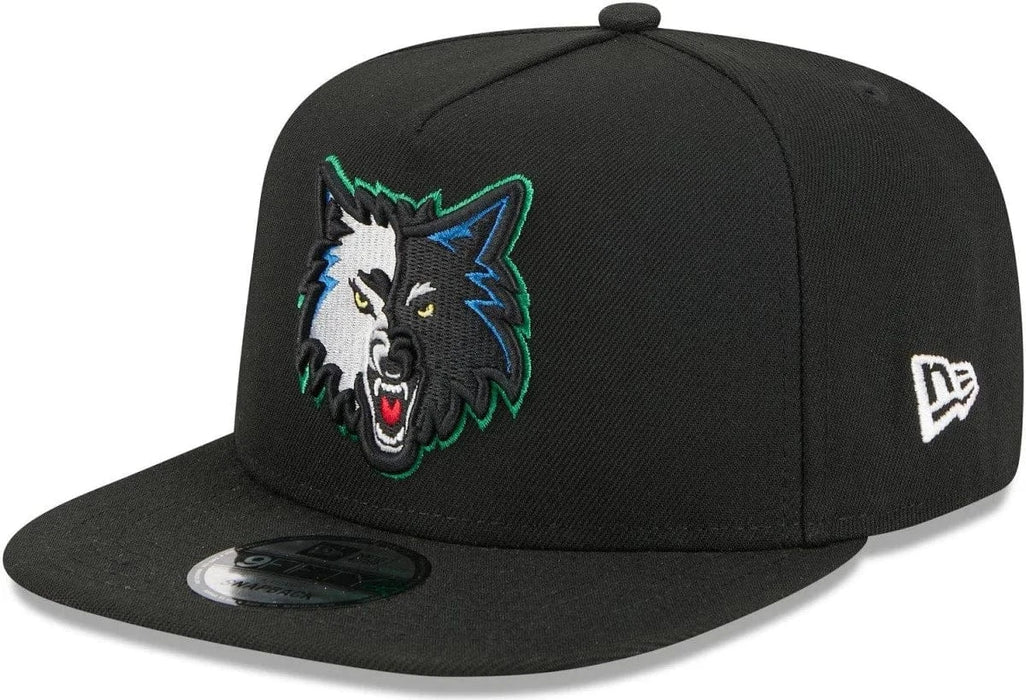 New Era Cap Co. Hats NBA SNAP Adult Minnesota Timberwolves New Era Black Hardwood Classic 9FIFTY Fitted Hat - Men's