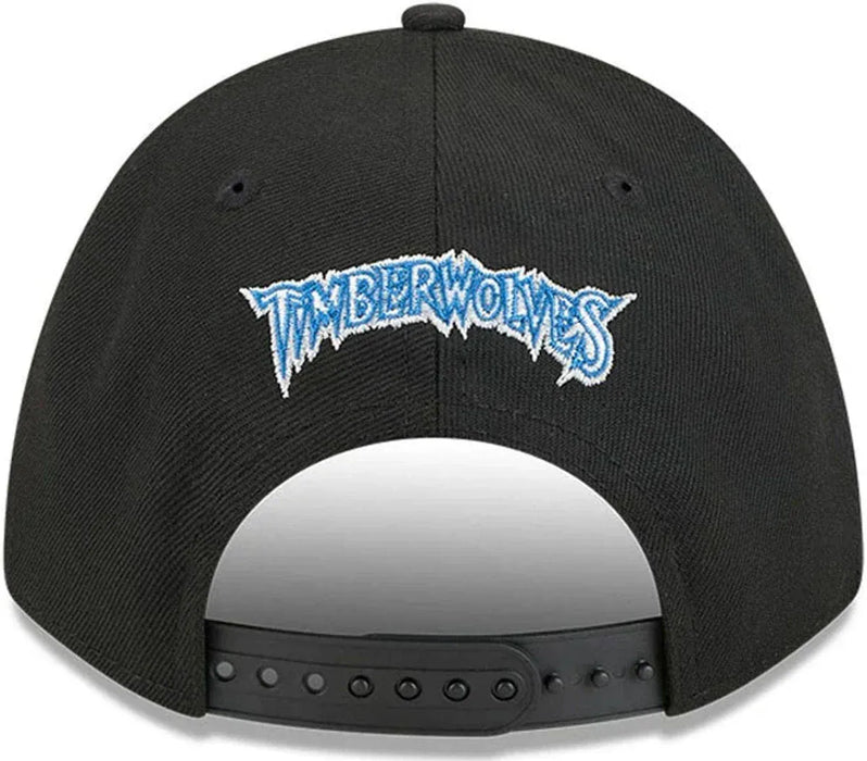 New Era Cap Co. Hats NBA SNAP Adult Minnesota Timberwolves New Era Black Hardwood Classic 9FORTY Fitted Hat - Men's