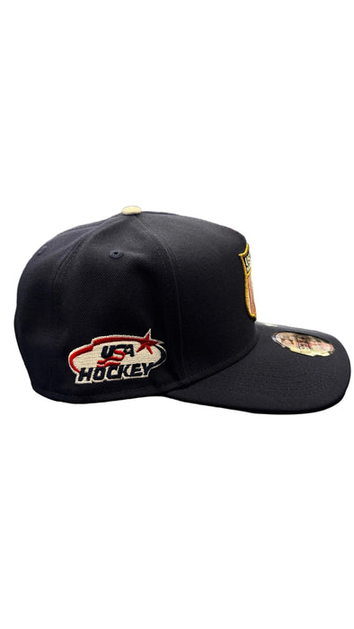 New Era Cap Co. Hats NBA SNAP Adult USA HOCKEY Navy New Era A-Frame 9FIFTY Adjustable Snapback Hat - Men's
