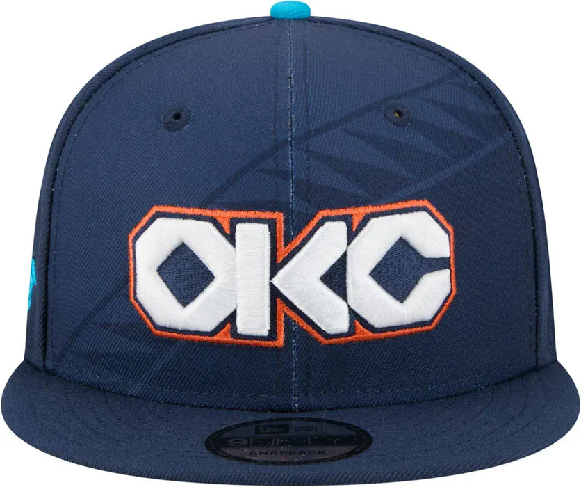 New Era Cap Co. Hats NBA SNAP / Navy New Era Oklahoma City Thunder 2025/26 City Edition Navy 9FIFTY Snapback Hat - Men's