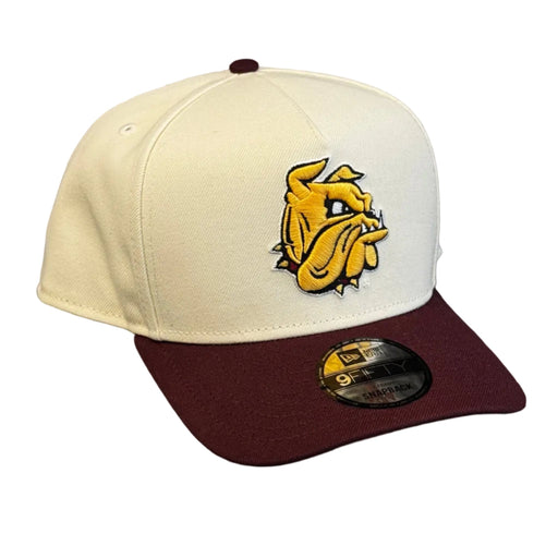 New Era Cap Co. Hats NCAA OSFM / Chrome Adult Minnesota-Duluth Bulldogs New Era Chrome/Maroon A-Frame 9FIFTY Adjustable Snapback Hat - Men's