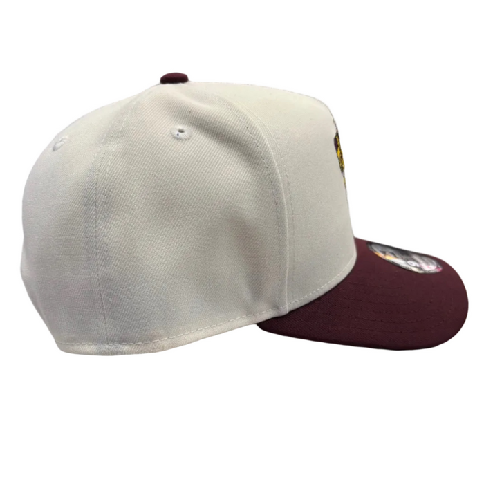 New Era Cap Co. Hats NCAA OSFM / Chrome Adult Minnesota Golden Gopher Hockey New Era Chrome/Maroon A-Frame 9FIFTY Adjustable Snapback Hat - Men's