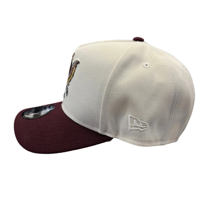 New Era Cap Co. Hats NCAA OSFM / Chrome Adult Minnesota Golden Gopher Hockey New Era Chrome/Maroon A-Frame 9FIFTY Adjustable Snapback Hat - Men's