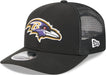 New Era Cap Co. Hats NFL ADJ / Black New Era Black Baltimore Ravens Main Trucker 9SEVENTY Stretch Snap Hat - Men's