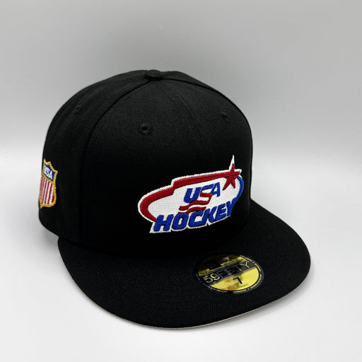 Adult USA Hockey Vintage Custom Side Patch 59FIFTY Fitted Hat - Mens