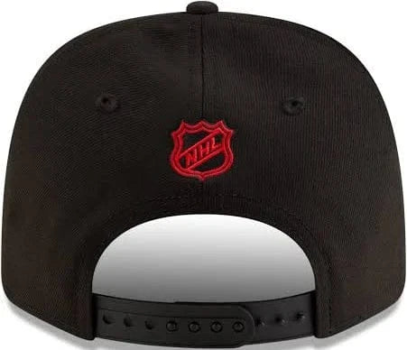 New Era Cap Co. Hats NHL SNAP / Black Adult Chicago Blackhawks New Era Black Basic 9SEVENTY Stretch-Snapback Hat - Men's