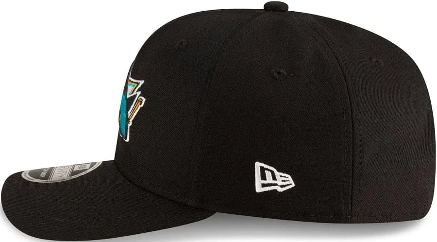 New Era Cap Co. Hats NHL SNAP / Black Adult San Jose Sharks New Era Black Basic 9SEVENTY Stretch-Snapback Hat - Men's