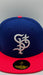 New Era Cap Co. Sized Hats MiLB Adult St. Paul Saints New Era Blue Mudonna Custom Side Patch 59FIFTY Fitted Hat - Men's