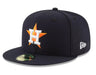 New Era Cap Co. Sized Hats MLB Adult Houston Astros New Era Navy Authentic Collection On Field 59FIFTY Performance Fitted Hat - Men's