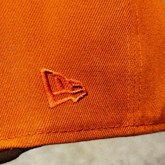 New Era Cap Co. Sized Hats MLB Adult Milwaukee Brewers New Era Orange Planet Ape Custom Side Patch 59FIFTY Fitted Hat - Men's