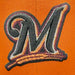 New Era Cap Co. Sized Hats MLB Adult Milwaukee Brewers New Era Orange Planet Ape Custom Side Patch 59FIFTY Fitted Hat - Men's