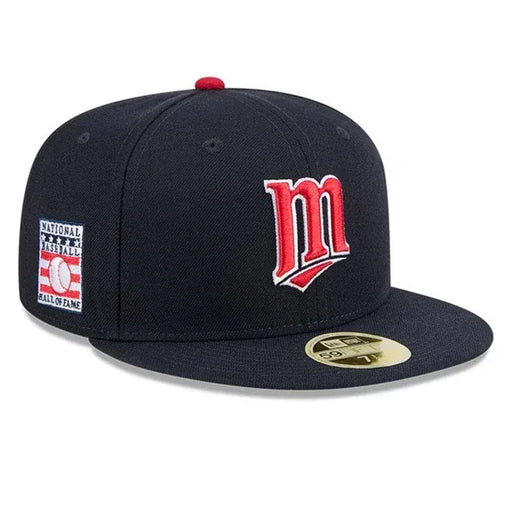 New Era Cap Co. Sized Hats MLB Minnesota Twins Navy 2025 Hall of Fame Weekend Cooperstown Side Patch 59Fifty Hat - Men's