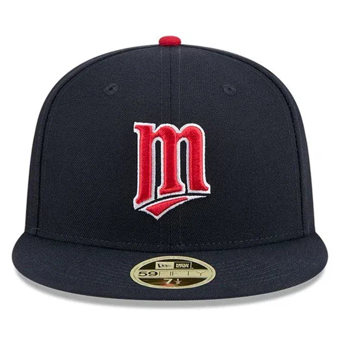 New Era Cap Co. Sized Hats MLB Minnesota Twins Navy 2025 Hall of Fame Weekend Cooperstown Side Patch 59Fifty Hat - Men's