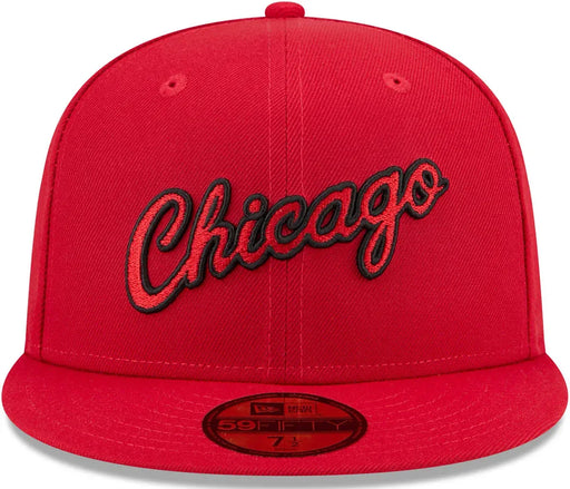 New Era Cap Co. Sized Hats NBA Adult Chicago Bulls Red Hardwood Classic Team Logo 59Fifty Fitted Hat - Men's