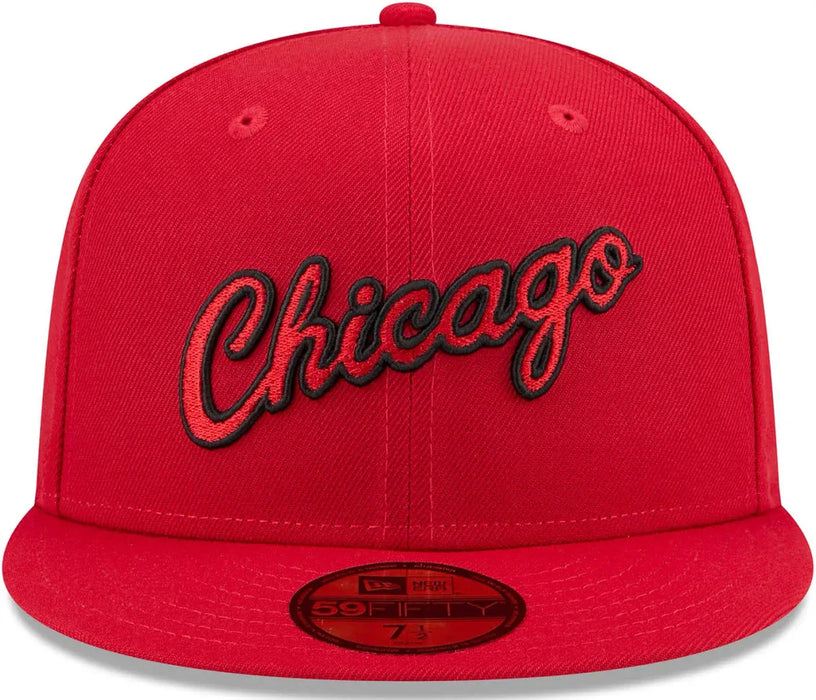 New Era Cap Co. Sized Hats NBA Adult Chicago Bulls Red Hardwood Classic Team Logo 59Fifty Fitted Hat - Men's