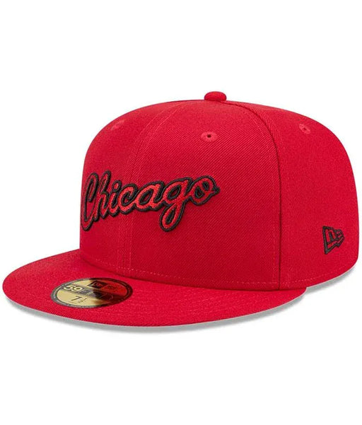 New Era Cap Co. Sized Hats NBA Adult Chicago Bulls Red Hardwood Classic Team Logo 59Fifty Fitted Hat - Men's