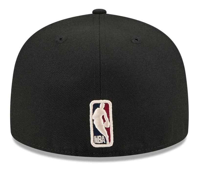 New Era Cap Co. Sized Hats NBA Adult Milwaukee Bucks Black Hardwood Classic Team Logo 59Fifty Fitted Hat - Men's