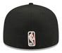 New Era Cap Co. Sized Hats NBA Adult Milwaukee Bucks Black Hardwood Classic Team Logo 59Fifty Fitted Hat - Men's