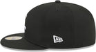 New Era Cap Co. Sized Hats NBA Adult Milwaukee Bucks Black Hardwood Classic Team Logo 59Fifty Fitted Hat - Men's
