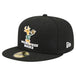 New Era Cap Co. Sized Hats NBA Adult Milwaukee Bucks Black Hardwood Classic Team Logo 59Fifty Fitted Hat - Men's