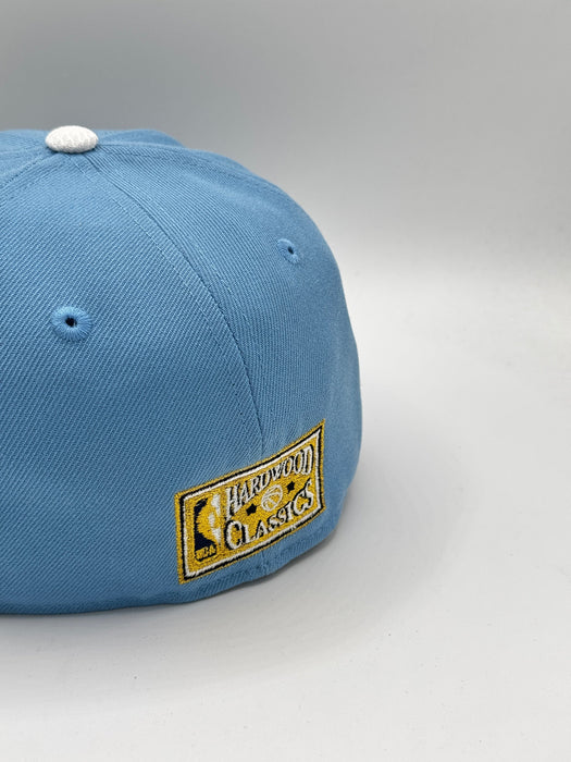 New Era Cap Co. Sized Hats NBA Adult Minneapolis Lakers New Era Baby Blue Custom Side Patch 59FIFTY Fitted Hat - Men's