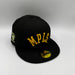New Era Cap Co. Sized Hats NBA Adult Minneapolis Lakers New Era Black Dome Custom Side Patch 59FIFTY Fitted Hat - Men's