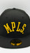 New Era Cap Co. Sized Hats NBA Adult Minneapolis Lakers New Era Black Dome Custom Side Patch 59FIFTY Fitted Hat - Men's