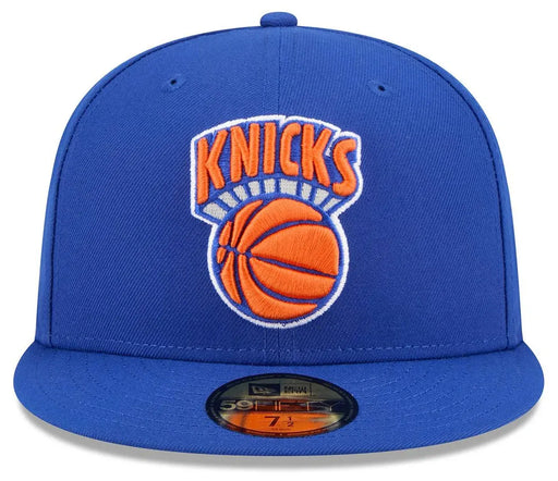 New Era Cap Co. Sized Hats NBA Adult New York Knicks Blue Hardwood Classic Team Logo 59Fifty Fitted Hat - Men's