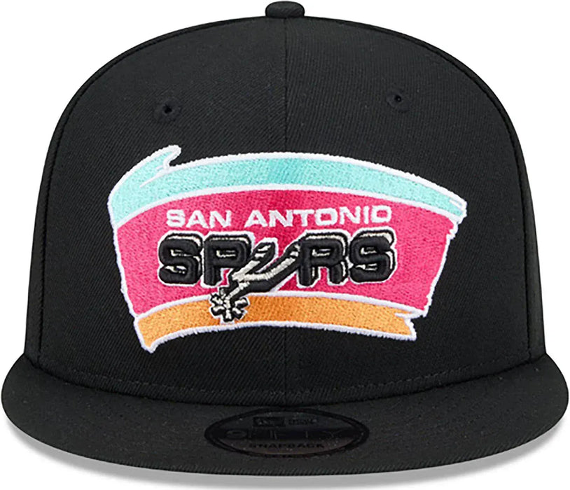 New Era Cap Co. Sized Hats NBA Adult San Antonio Spurs Black Hardwood Classic Team Logo 59Fifty Fitted Hat - Men's