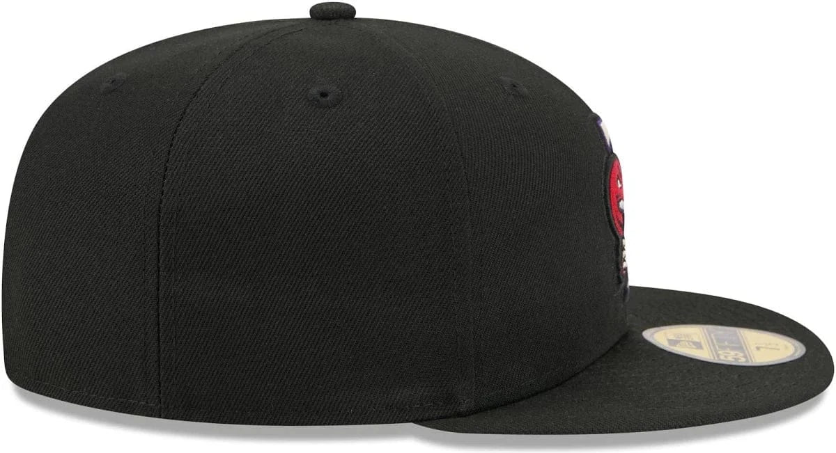 New Era Cap Co. Sized Hats NBA Adult Toronto Raptors Black Hardwood Classic Team Logo 59Fifty Fitted Hat - Men's