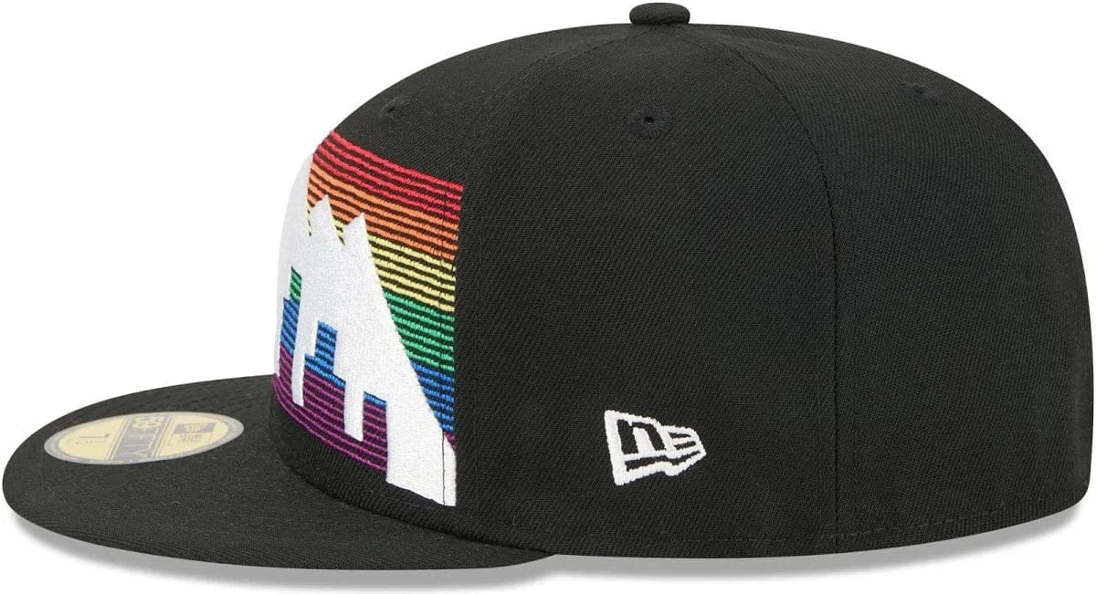 New Era Cap Co. Sized Hats NBA New Era Denver Nuggets Black 2025/26 City Edition 59FIFTY Fitted Hat - Men's