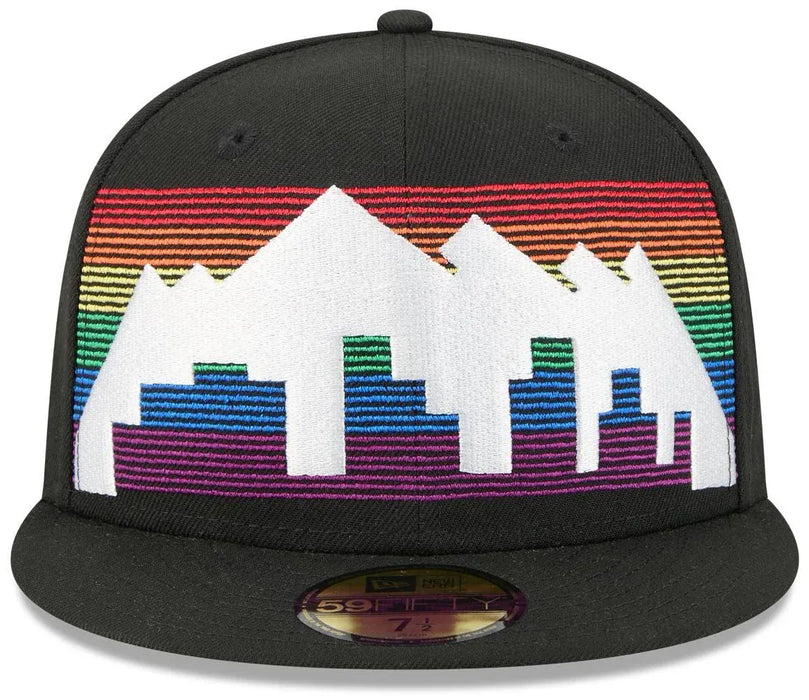 New Era Cap Co. Sized Hats NBA New Era Denver Nuggets Black 2025/26 City Edition 59FIFTY Fitted Hat - Men's