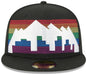 New Era Cap Co. Sized Hats NBA New Era Denver Nuggets Black 2025/26 City Edition 59FIFTY Fitted Hat - Men's