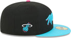 New Era Cap Co. Sized Hats NBA New Era Miami Heat Black 2025/26 City Edition 59FIFTY Fitted Hat - Men's