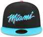 New Era Cap Co. Sized Hats NBA New Era Miami Heat Black 2025/26 City Edition 59FIFTY Fitted Hat - Men's