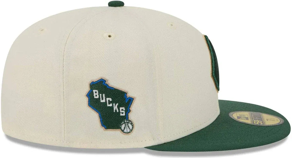 New Era Cap Co. Sized Hats NBA New Era Milwaukee Bucks Chrome 2025/26 City Edition 59FIFTY Fitted Hat - Men's