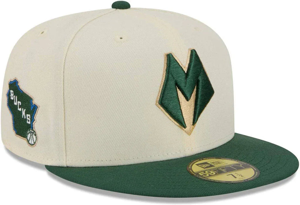 New Era Cap Co. Sized Hats NBA New Era Milwaukee Bucks Chrome 2025/26 City Edition 59FIFTY Fitted Hat - Men's