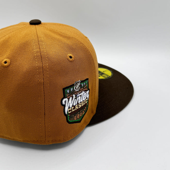 New Era Cap Co. Sized Hats NHL Adult Minnesota Wild New Era 2 Tone Brown Custom Side Patch 59FIFTY Fitted Hat - Men's