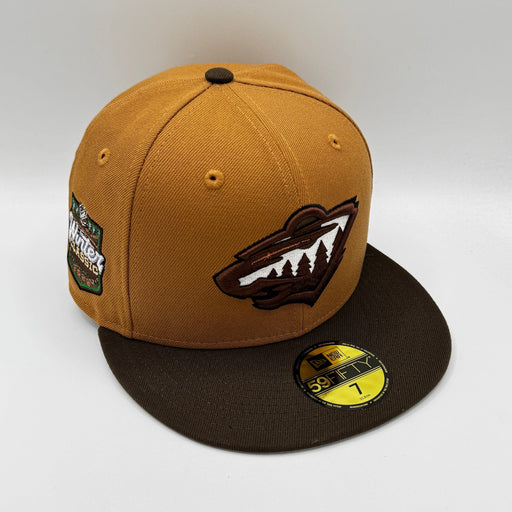 New Era Cap Co. Sized Hats NHL Adult Minnesota Wild New Era 2 Tone Brown Custom Side Patch 59FIFTY Fitted Hat - Men's
