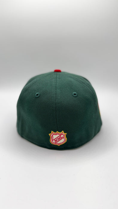 New Era Cap Co. Sized Hats NHL Adult Minnesota Wild New Era 2010's Logo Custom Side Patch 59FIFTY Fitted Hat - Men's