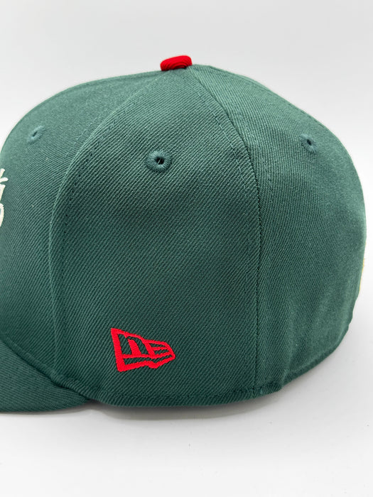 New Era Cap Co. Sized Hats NHL Adult Minnesota Wild New Era 2010's Logo Custom Side Patch 59FIFTY Fitted Hat - Men's