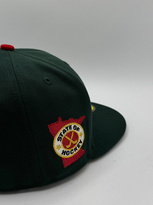 New Era Cap Co. Sized Hats NHL Adult Minnesota Wild New Era 2010's Logo Custom Side Patch 59FIFTY Fitted Hat - Men's