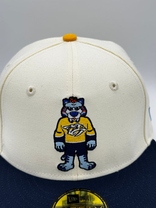 New Era Cap Co. Sized Hats NHL Adult Nashville Predators New Era Chrome Mascot Custom Side Patch 59FIFTY Fitted Hat - Men's