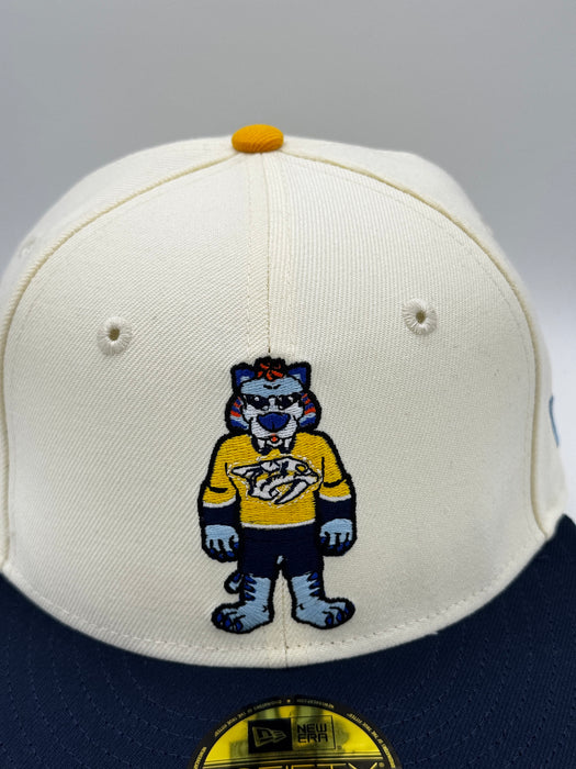 New Era Cap Co. Sized Hats NHL Adult Nashville Predators New Era Chrome Mascot Custom Side Patch 59FIFTY Fitted Hat - Men's