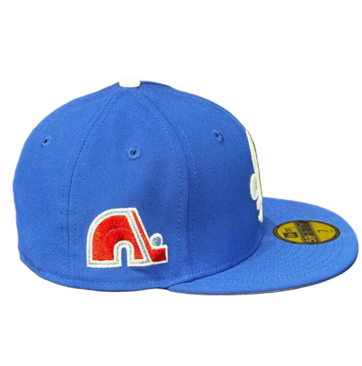 New Era Cap Co. Sized Hats NHL Adult Quebec Nordiques New Era Blue Custom Side Patch 59FIFTY Fitted Hat - Men's