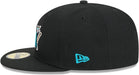 New Era Cap Co. Sized Hats NHL Adult San Jose Sharks New Era Black 59FIFTY Fitted Hat - Men's