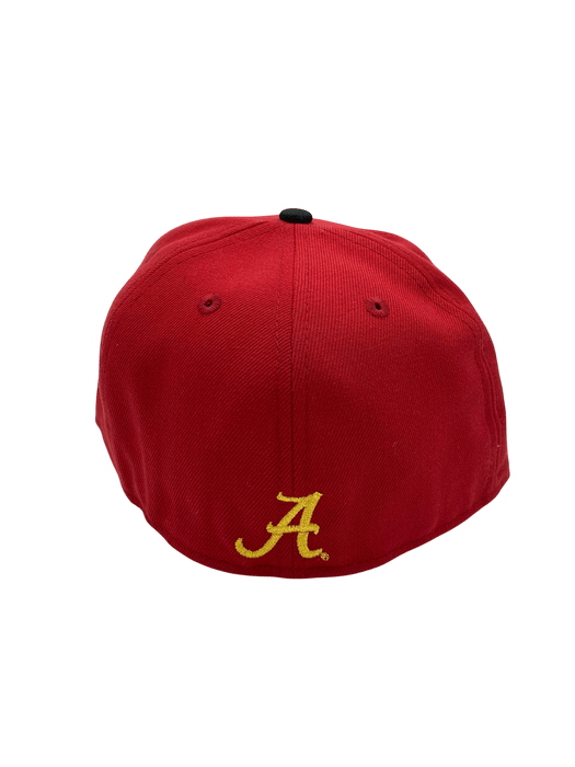 New Era Fitted Hat Adult Alabama Crimson Tide New Era Crimson/Black Custom Side Patch 59FIFTY Fitted Hat - Men's