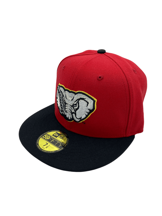 New Era Fitted Hat Adult Alabama Crimson Tide New Era Crimson/Black Custom Side Patch 59FIFTY Fitted Hat - Men's